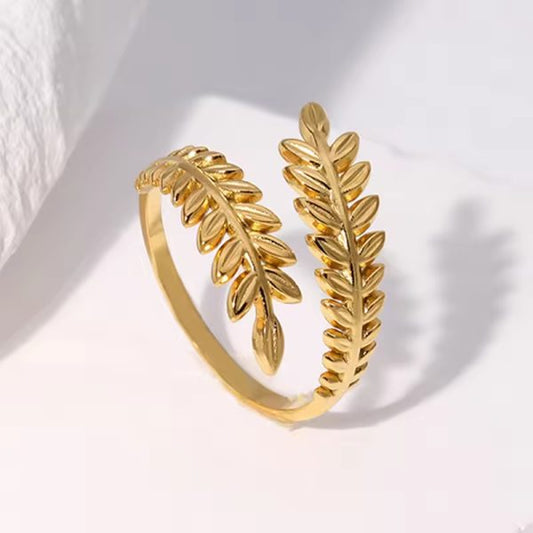 Aurora Leaf Ring